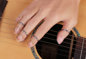 4Pcs Stainless Steel Finger Thumb Picks for Banjo Ukulele Guitar Pick Plectrums