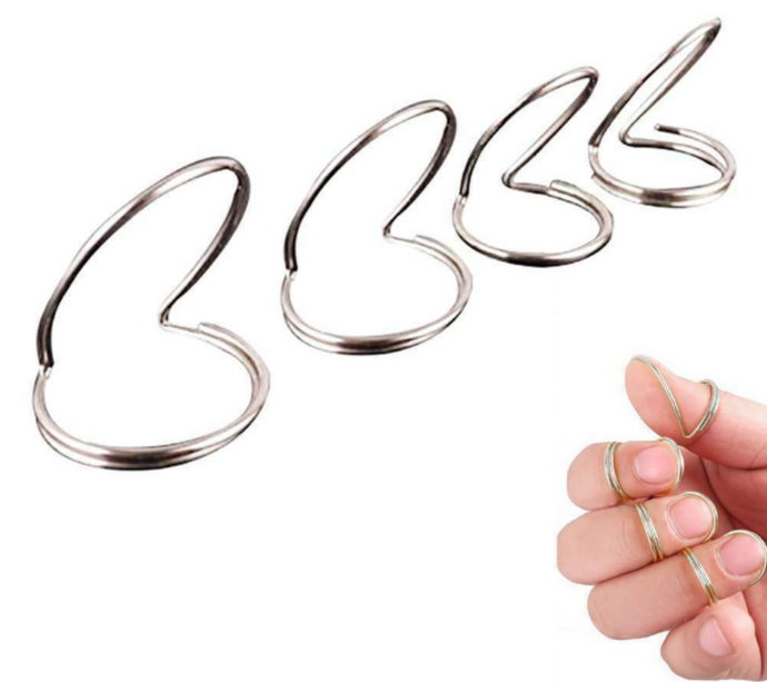 4Pcs Stainless Steel Finger Thumb Picks for Banjo Ukulele Guitar Pick Plectrums