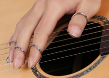 Load image into Gallery viewer, 4Pcs Stainless Steel Finger Thumb Picks for Banjo Ukulele Guitar Pick Plectrums
