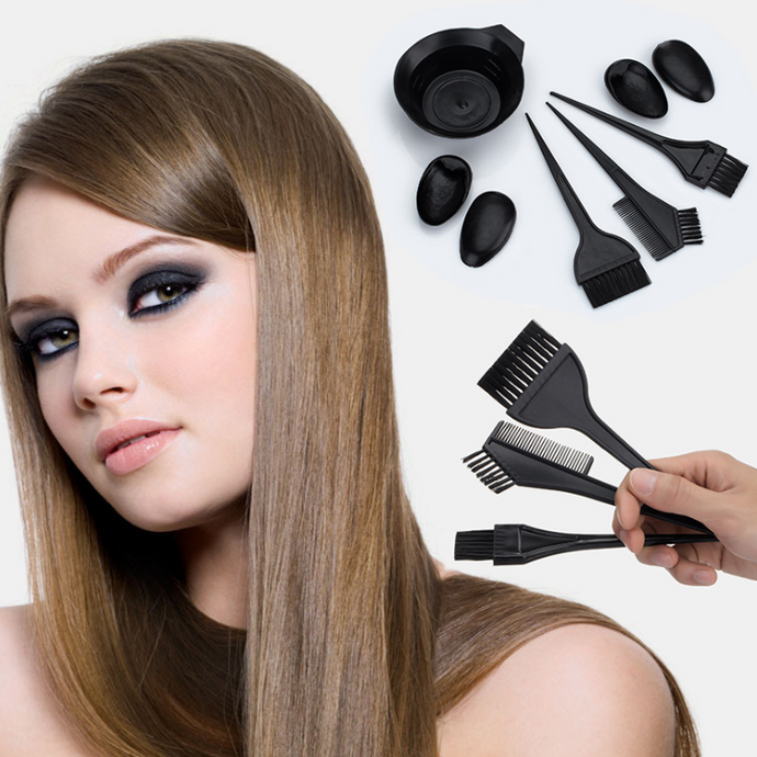 5Pcs Hair Colouring Brush And Bowl Set Bleaching Dye Kit Salon Beauty Comb Tint