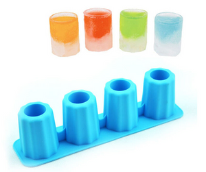 Ice Cube Shot Glass Freeze Mold Mould Maker Silicone Tray