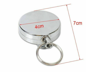 Extendable Metal Wire Steel Cord Wire Retractable Key Chain 65cm