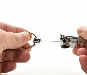 Extendable Metal Wire Steel Cord Wire Retractable Key Chain 65cm