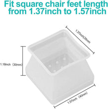 Load image into Gallery viewer, Silicone Chair Leg Feet Protection Square Pad Cover 8PCS
