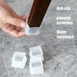 Silicone Chair Leg Feet Protection Square Pad Cover 8PCS