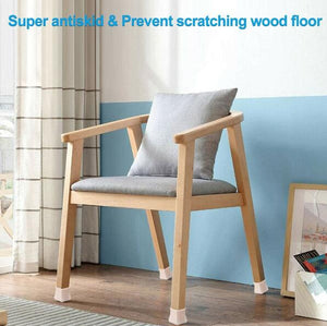 Silicone Chair Leg Feet Protection Square Pad Cover 8PCS