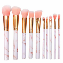 Load image into Gallery viewer, Marble Makeup Brushes Set 10Pcs
