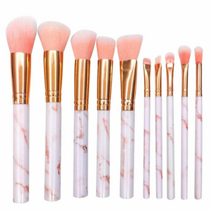 Marble Makeup Brushes Set 10Pcs