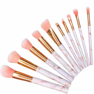 Marble Makeup Brushes Set 10Pcs