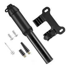 Load image into Gallery viewer, Mini Portable Bicycle Pump Hand Pressure Air Tire Inflator Black
