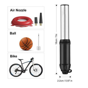Mini Portable Bicycle Pump Hand Pressure Air Tire Inflator Black