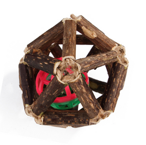 Cat Wood Sticks Ball Toy With Bell