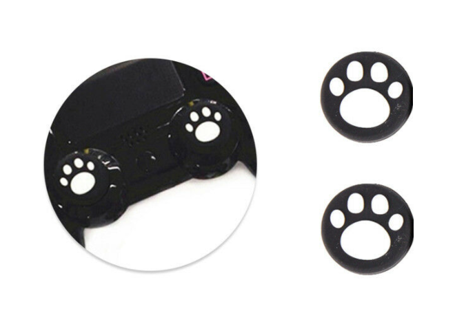 2pcs Silicone Cat Paw Joystick Thumb Stick Grip Caps
