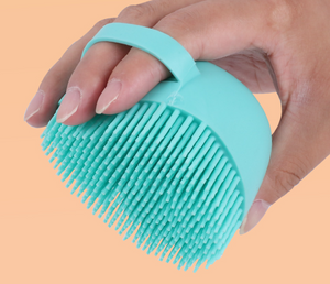 Pet Bath Brush Shampoo Dispenser For Dog Cat Silicone Scrubber Tool
