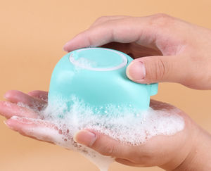 Pet Bath Brush Shampoo Dispenser For Dog Cat Silicone Scrubber Tool