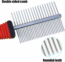 Load image into Gallery viewer, Pet Puppy Cat Metal Double Row Teeth Brush Grooming Hair Comb
