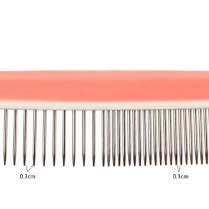 Pet Dog Cat Metal Double Row Teeth Brush Grooming Hair Comb