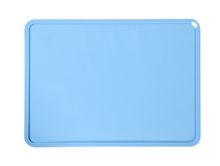Load image into Gallery viewer, Silicone Pet Feeding Food Mat Waterproof Non-slip Dog Cat Bowl Placemat Light Blue
