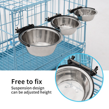 Load image into Gallery viewer, Hanging Bowl For Crate Cages Coop Dog Stainless Steel L
