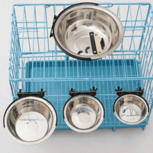 Load image into Gallery viewer, Hanging Bowl For Crate Cages Coop Dog Stainless Steel L
