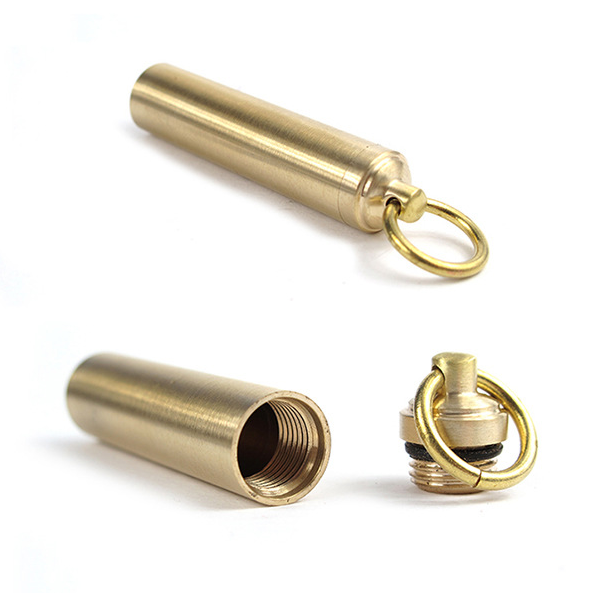 Brass Waterproof Medicine Pill Bottle