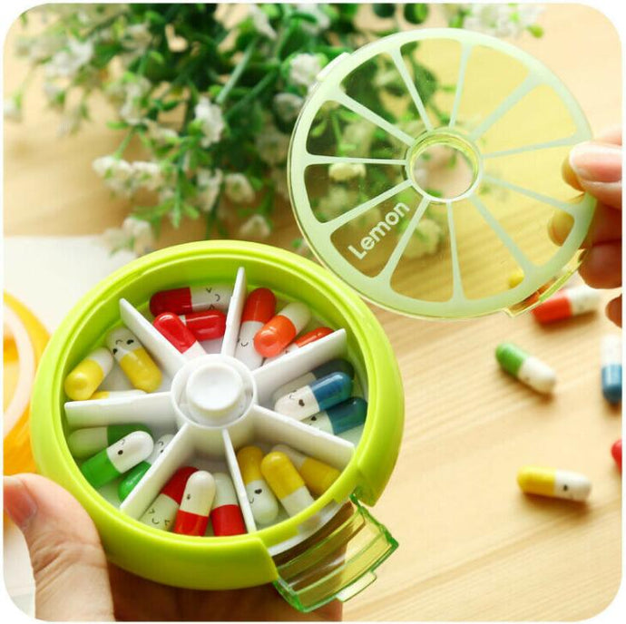 Pill Box Medicine Storage Organizer Fruit Case