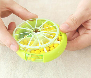 Pill Box Medicine Storage Organizer Fruit Case