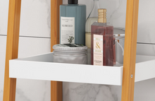Load image into Gallery viewer, 4 Tier Storage Shelf Bamboo Display Shelving Unit Kitchen Storage Rack
