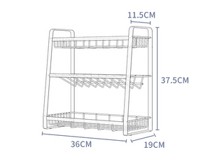 Countertop 3 Tier Spice Rack Organizer Kitchen Storage Holder Shelf