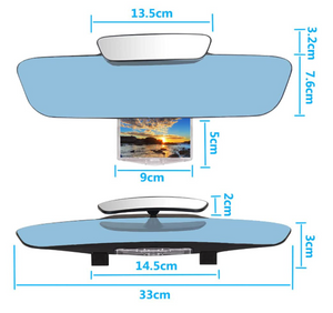 Anti Glare Rearview Mirror Clip-on Mirror 13" 330mm