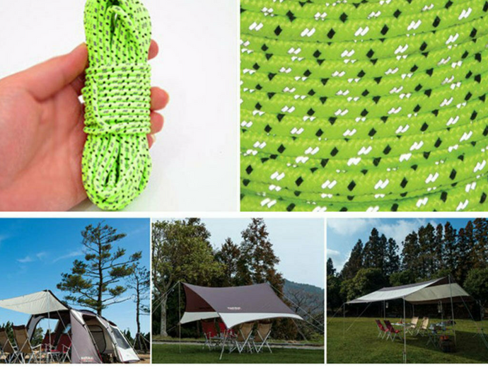 Reflective Nylon Line Cord Tent Rope Umbrella Paracord Rescue Ropes 20m