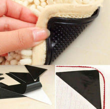 Load image into Gallery viewer, 4Pcs Soft Anti Slip Rug Carpet Grippers Reusable Mat Grips
