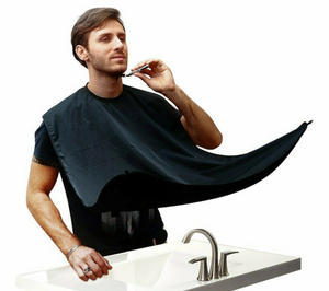 Men Facial Hair Beard Trimmings Catcher Whiskers Bib Shaving Apron Cape Cloth
