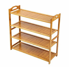 Load image into Gallery viewer, Bamboo Shoe Rack 4 Tier
