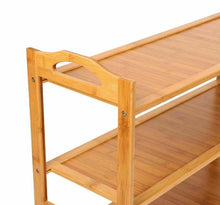 Load image into Gallery viewer, Bamboo Shoe Rack 4 Tier

