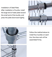 Load image into Gallery viewer, Carbon Steel Storage Stackable Shoes Cabinet Rack Shelf
