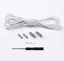 Load image into Gallery viewer, 1 Pair Easy No Tie Shoelaces Elastic White
