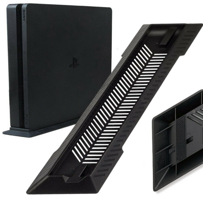Vented Vertical Stand Dock Holder for Playstation 4 PS4 Slim Consoles