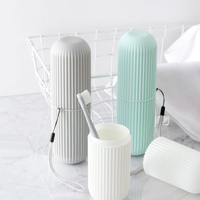 Travel Portable Toothpaste Toothbrush Holder Cover Case Storage Box Cup