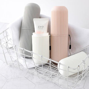 Travel Portable Toothpaste Toothbrush Holder Cover Case Storage Box Cup