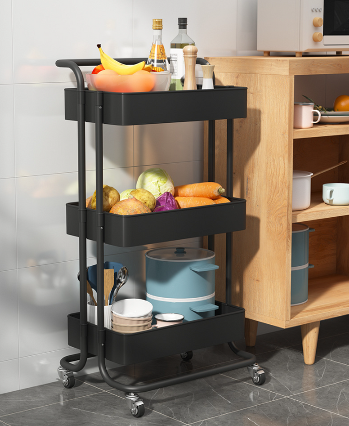 3 Tier Storage Trolley Cart Storage Rack Stand Holder