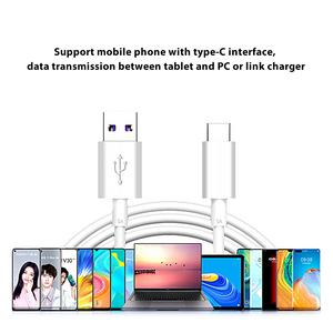 Super Quick Charge 5A USB Type C Cable Mobile Phone Data Cable 1M