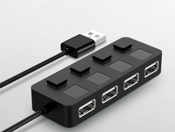 USB 2.0 Power Adapter Multi Splitter Expander 4 Ports Hub