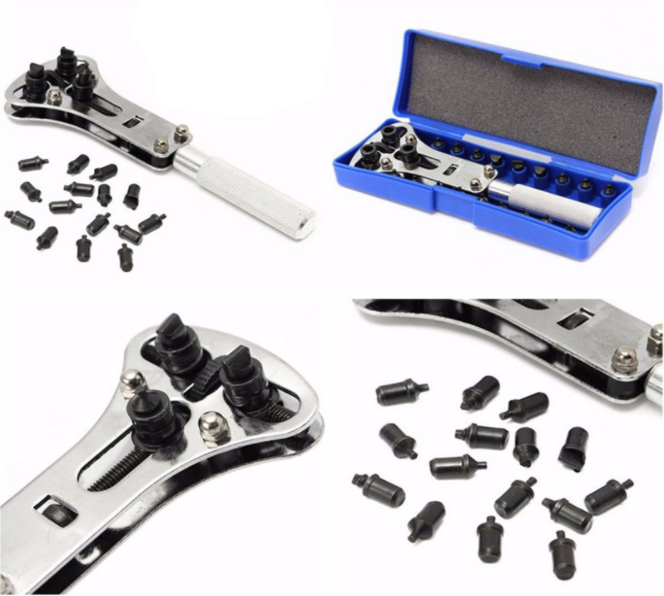 Watch Band Back Case OPENER Fixer Repair Tool Kit Battery Screw Cover Remover