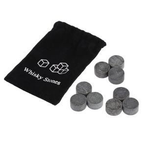 Whiskey Stones Chillers Granite Wine Drinks Cooler Ice Cubes 9PCS